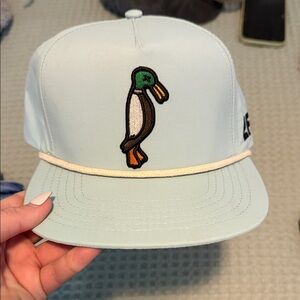 Duck Embroidered Light Blue Hat